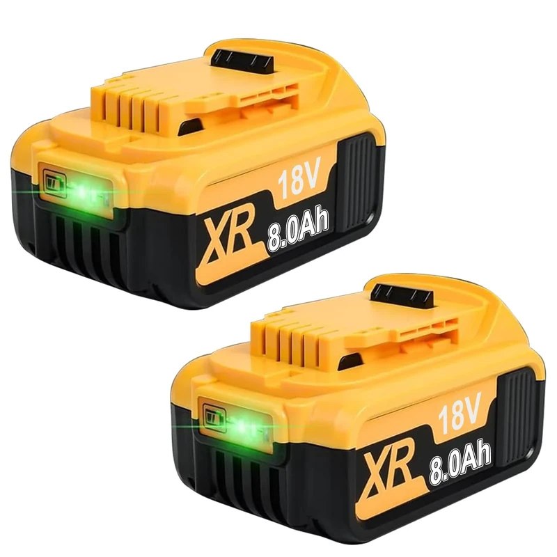 2X18V 8.0Ah DCB182 Replacement Battery for Dewalt 18V Battery XR DCB182 DCB184 DCB200 DCB184 DCB101 DCB107 DCB112 DCB105 DCB115 DCB203