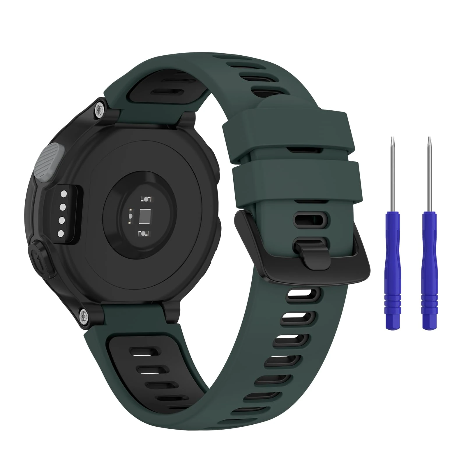 Silicone Strap for Garmin Forerunner 735XT Strap/Forerunner 220 230 235 630 620, Comfortable Adjustable Sport Replacement Bands Men Women for Garmin Approach S5 S6 S20