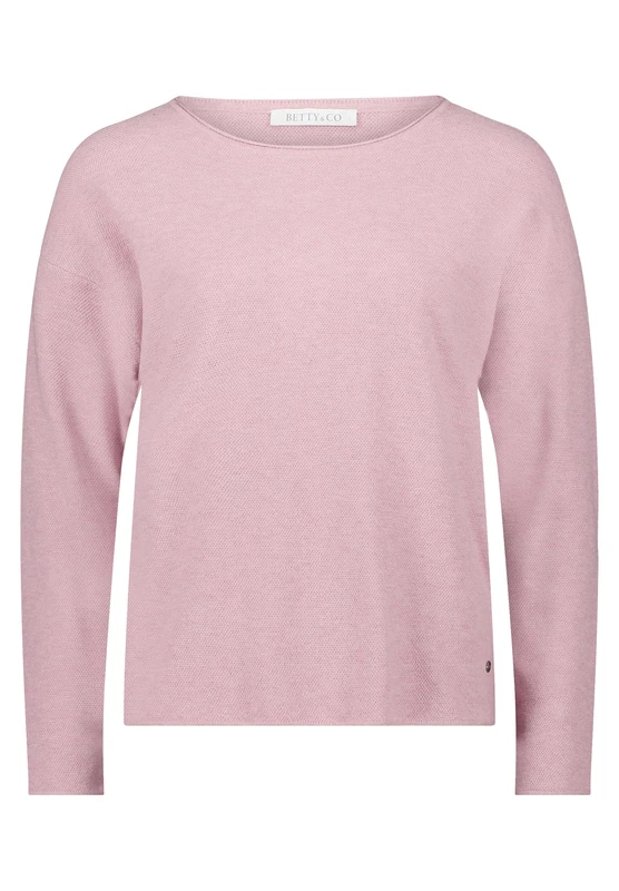 Betty & Co Women's Knitted Crew Neck Jumper, Rose (Rose Blend), 12