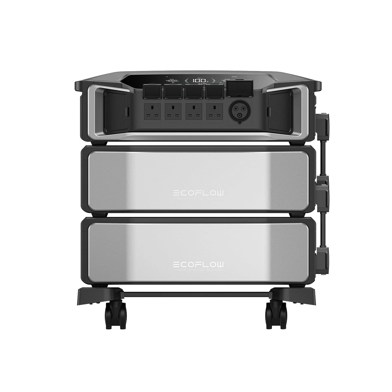 EF ECOFLOW DELTA Pro Ultra Power Station 12kWh, DELTA Pro Ultra with 2 Batteries, 6900W AC Output, LFP-Battery Expandable to 30kWh, App Monitor, Solar Generator for Home Use, Emergency, RV