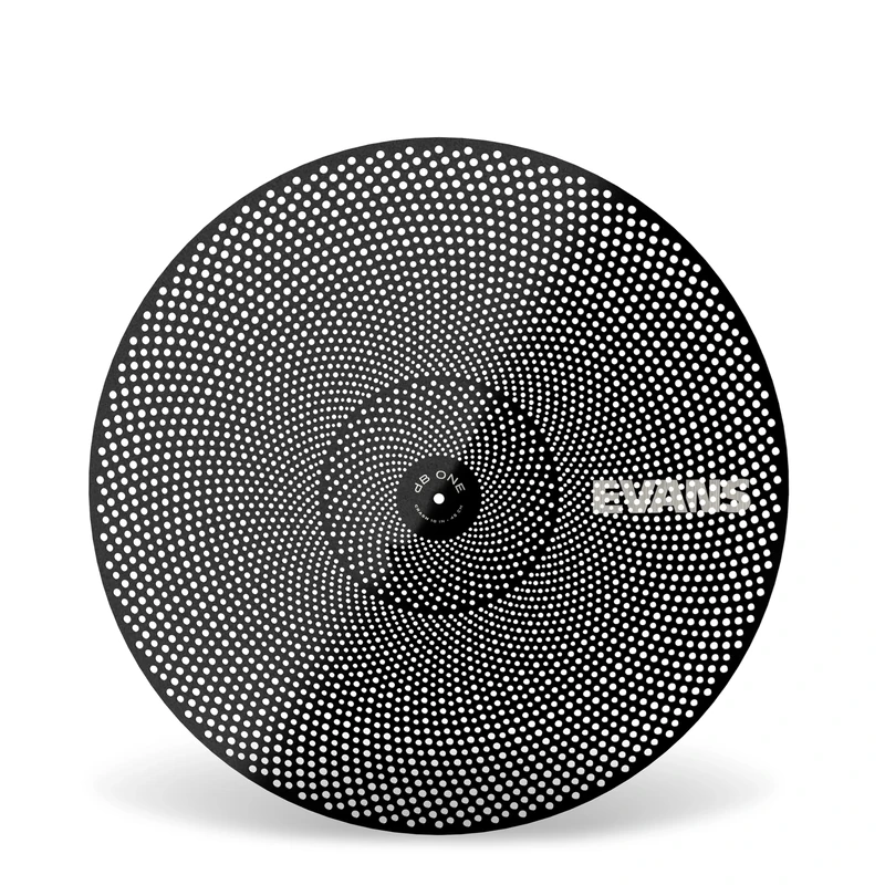 Evans Drum Heads - dB One Crash Cymbal - 18 inch - Low Volume Cymbal - Reduces Volume While Playing Naturally