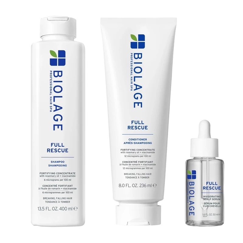 Biolage Full Rescue Shampoo 400ml, Conditioner 236ml and Oil-Balancing Serum 50ml Bundle
