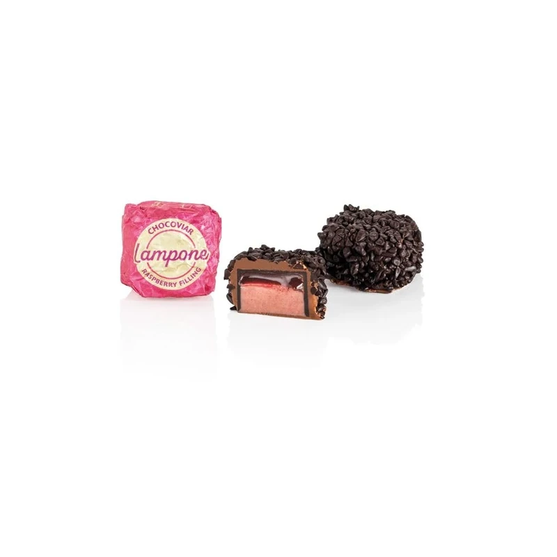 Venchi - Chocoviar Raspberry, 1kg Bag of Dark Chocolate Pralines, Gluten-Free, No Colourants or Preservatives
