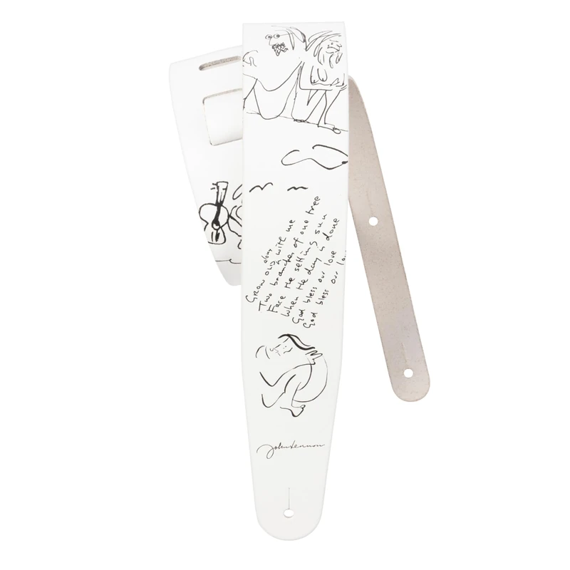 D'Addario Lennon Art Series Leather Strap, John & Yoko