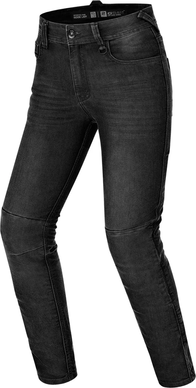 SHIMA Ridge Motorcycle Jeans for Women GFLEXX Knee Protectors Cordura Motorbike Mens Armoured Trousers Lightweight Protective Pants Stretch Reinforced Armored Bike Elastic (Womens, Black, 24/30)