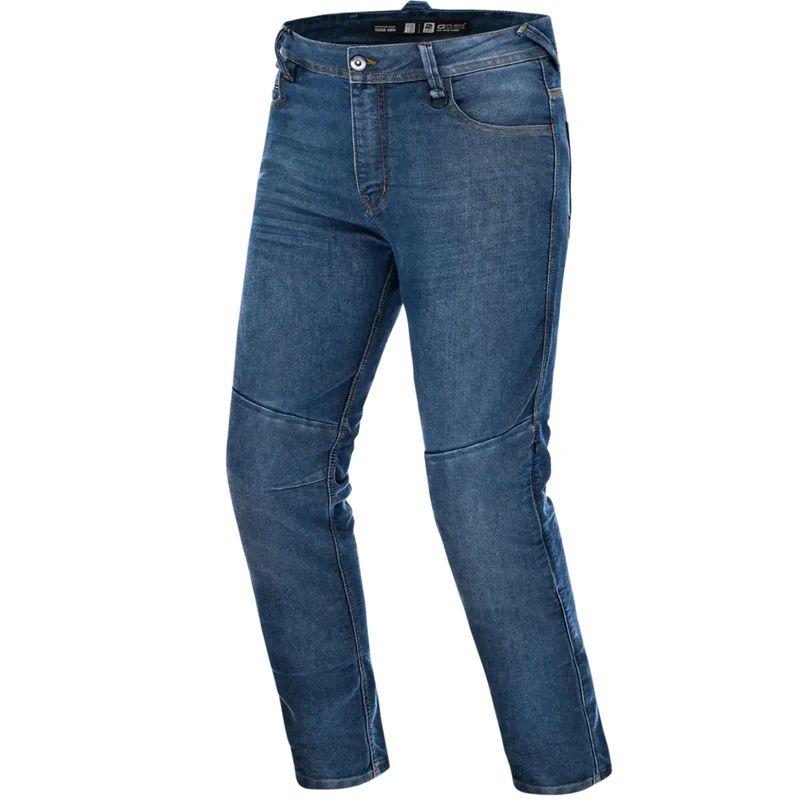 SHIMA Ridge Motorcycle Jeans for Men GFLEXX Knee Protectors Cordura Motorbike Mens Armoured Trousers Lightweight Protective Pants Stretch Reinforced Armored Bike Elastic (Mens, Blue, 38/32)