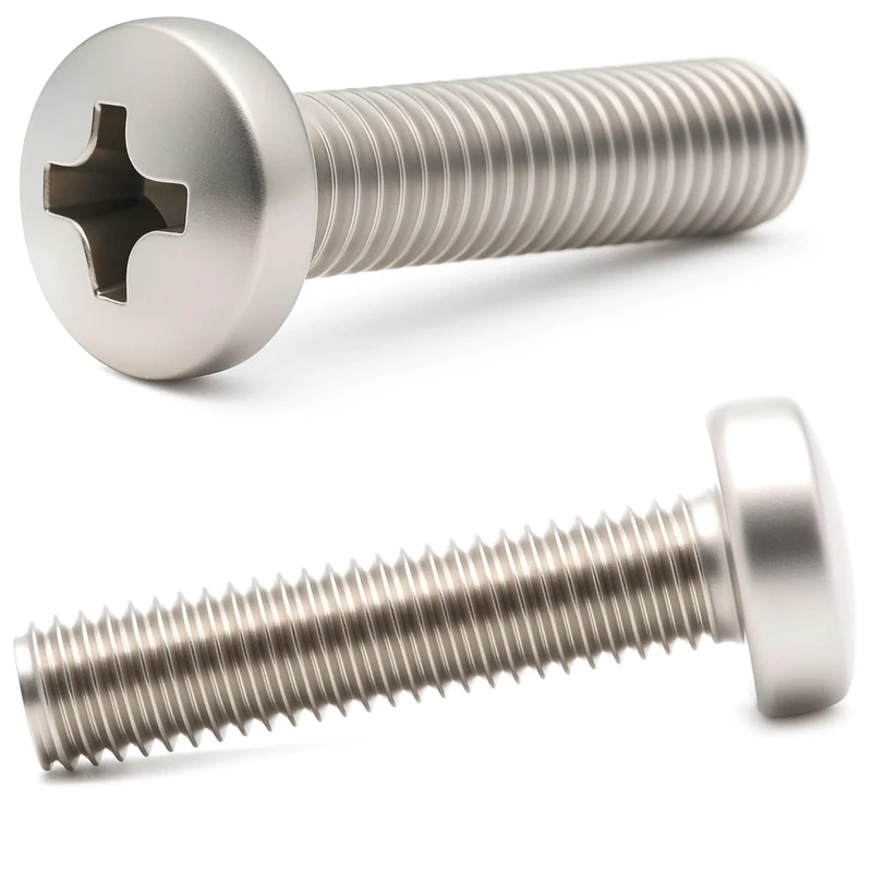 M4 (4mm x 20mm) A2 Stainless Steel Phillips Pan Head Machine Screws DIN 7985 (Pack of 20) F11B