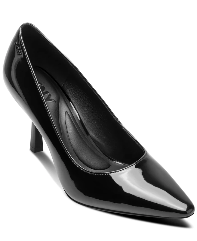 DKNY Women's Natrona Mid Dress Pump Heeled Sandal, Black, 4 UK