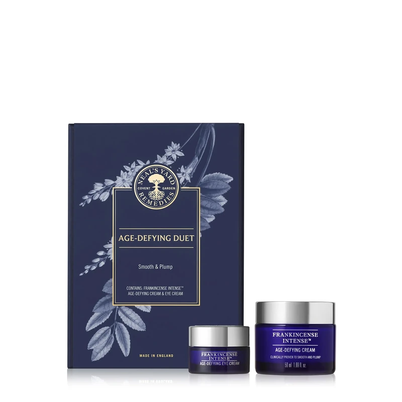 Neal's Yard Remedies Frankincense Age-Defying Duet Gift Set, Nourishing Face Cream & Eye Cream With Essential Oils, Vegan & Cruelty-Free, Set of 2