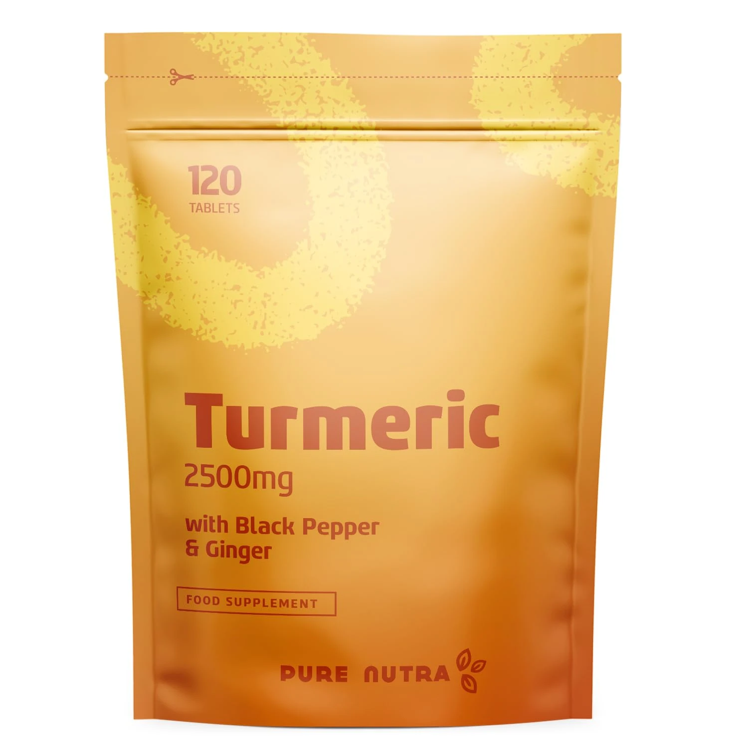 Turmeric 2500mg with Ginger and Black Pepper from Pure Nutra Brand 120 Tablets | 4 Months Supply