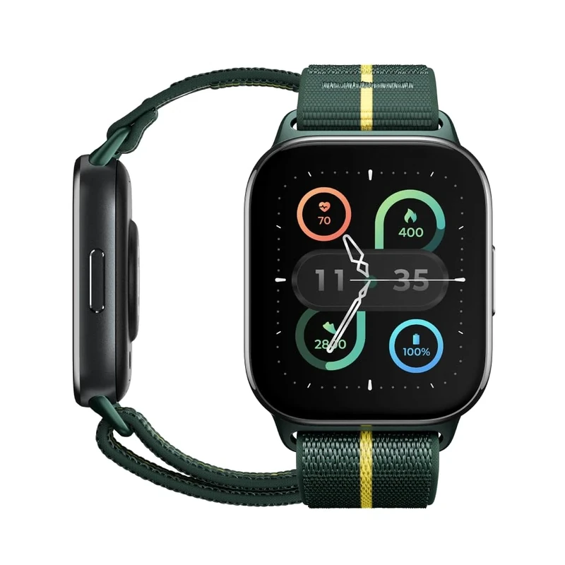 Motorola moto watch fit, PANTONE Trekking Green, 1.9" OLED Display, Fitness Smartwatch, 16-Day Battery, Android Compatible with Co2 offset - Image 1
