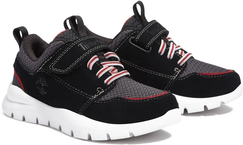 Boroughs Project Low Hook & Loop Sneaker Black Suede