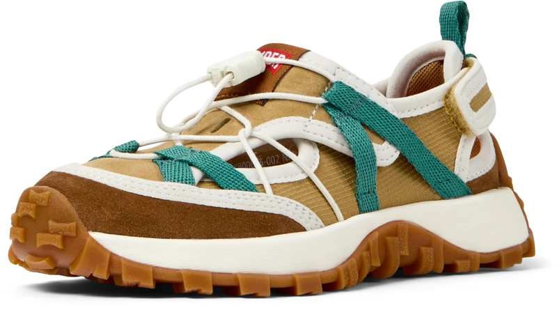 Camper Drift Trail K800695 Semi-Open Shoe, Medium Brown 002, 1 UK Child