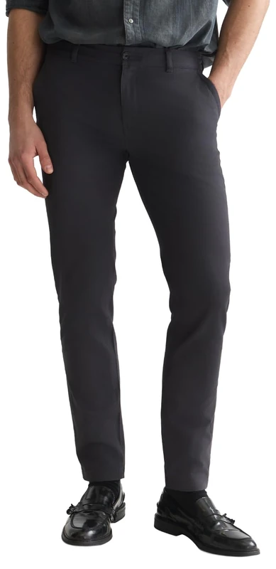 Scotch & Soda Men's Seasonal core Mott Cotton-Blend Twill Chino, Charcoal Art 021, 34 W/34 L - Image 1