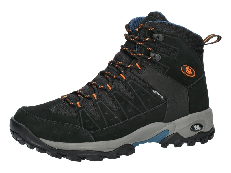 Brütting Unisex's Mount Pinos High Trekking Boots, Black Blue Orange, 4 UK - Image 1