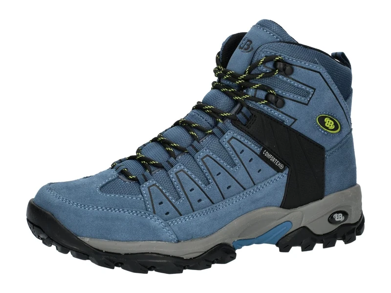 Brütting Unisex's Mount Pinos High Trekking Boots, Blue Black Lemon, 5 UK
