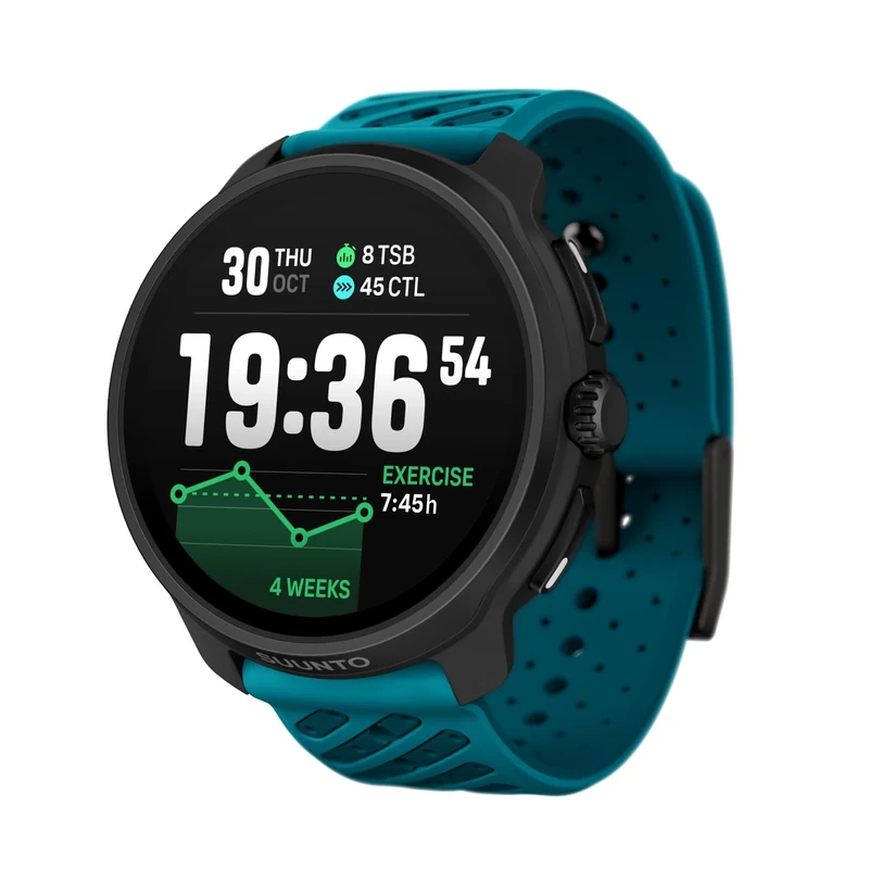 SUUNTO Race 2 GPS Sport Watch, Bright 1.5-inch AMOLED Touchscreen, Sleeker and Lighter Design, 16-Day Battery Life, Offline Maps, Accurate Navigation, 115+ Sport Modes (Wave Blue)