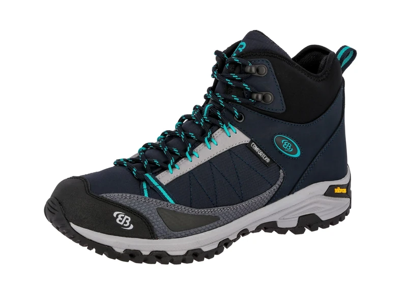Brütting Mount Pinos High Kids Trekking Boots, Petrol/Orange, 41 EU