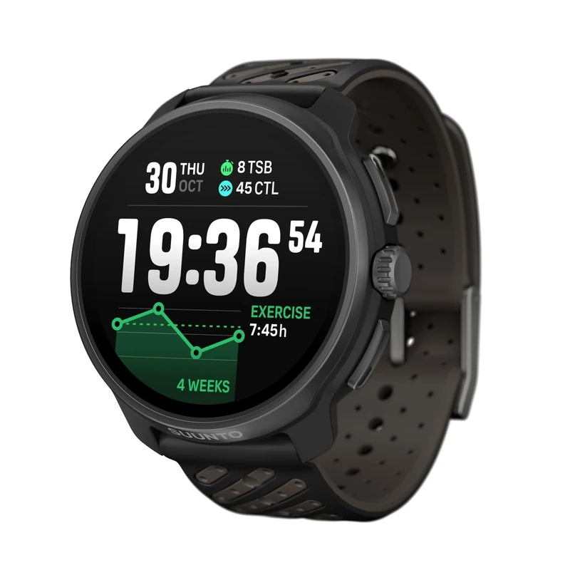 SUUNTO Race 2 GPS Sport Watch, Bright 1.5-inch AMOLED Touchscreen, Sleeker and Lighter Design, 16-Day Battery Life, Offline Maps, Accurate Navigation, 115+ Sport Modes (Titanium Black)