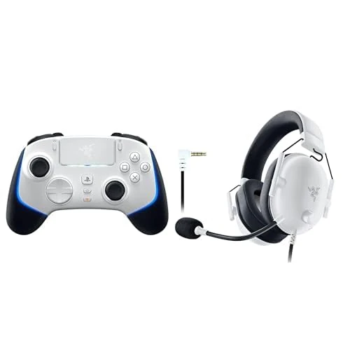 Razer Wolverine V2 Pro + BlackShark V2 X (PlayStation Licensed) - (HyperSpeed Wireless, Mecha-Tactile Action Buttons, 8-Way Microswitch D-Pad, HyperTrigger) Mercury