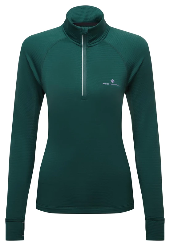 Ronhill Running, Wmn's Tech Winter 1/2 Zip, Seaweed/Iris, 10