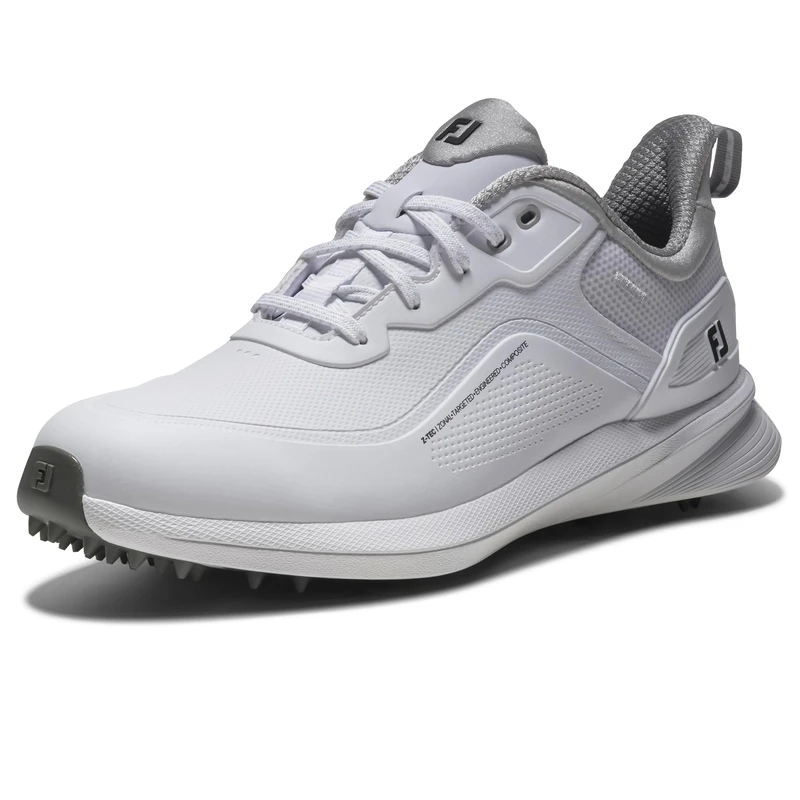 FootJoy Men's Pro SL Golf Shoe, White/White/Grey, 9.5 UK Wide