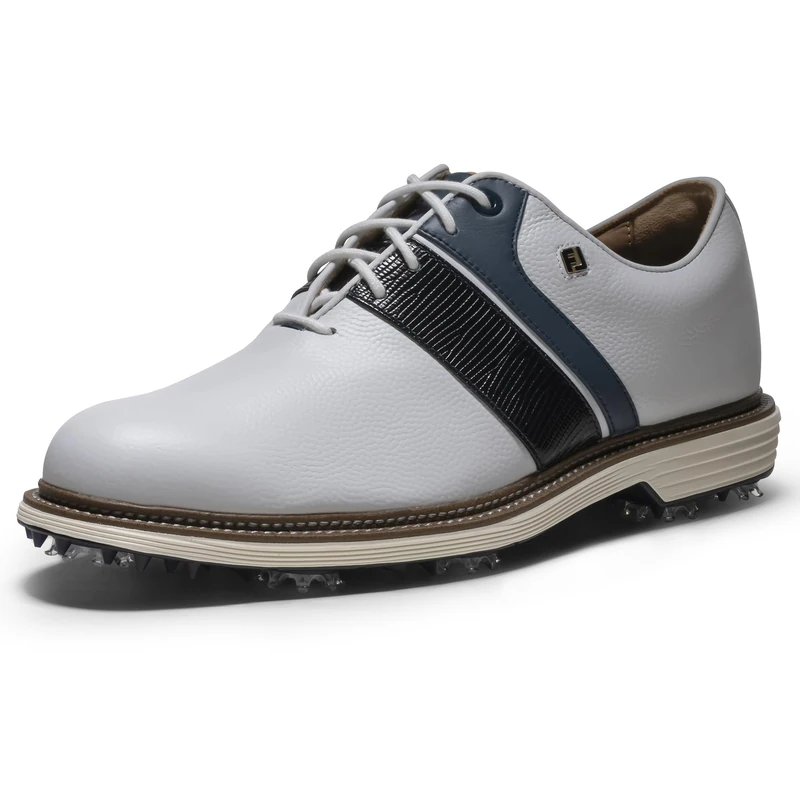 FootJoy Men's Premiere Series Packard Golf Shoe, White/Navy/White, 9.5 UK Wide