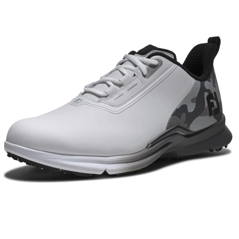 FootJoy Men's FJ Fuel Golf Shoe, White/Grey/Black, 9.5 UK Medium