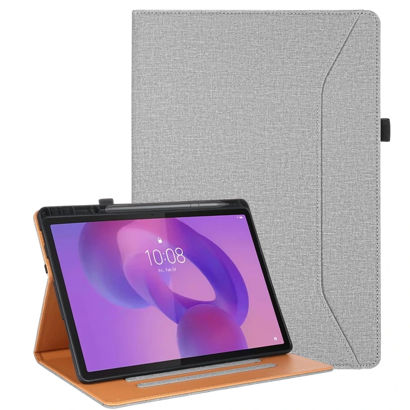 Vakarey for Lenovo Idea Tab 11 Case with Pen Holder Shockproof Cover for Lenovo Idea Tab Case 11 Inch TB336FU,Gray