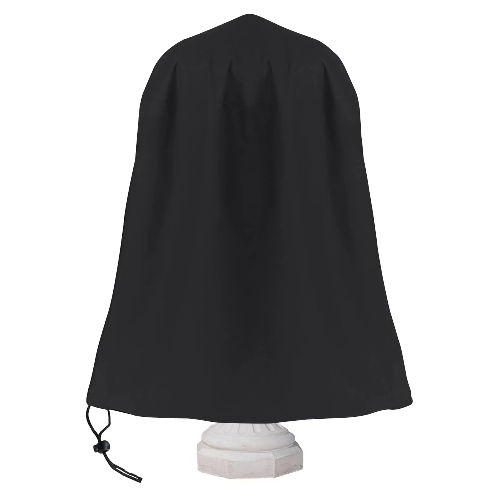 Unnosin Outdoor Garden Fountain Cover 91 x 107 cm (36 x 42 Inches), 420D Heavy Duty Waterproof Bird Bath Cover, Water Feature Cover with Locking Drawstring for Winter, Black