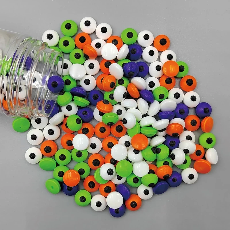 Edible Multicolor Eyes Candy Eyeballs, Halloween Sprinkle, Candy Eyes Sprinkles for Cake Decorating, Eyeball Sprinkles for Cookie Baking Ice Cream Brownie Cupcake Toppings