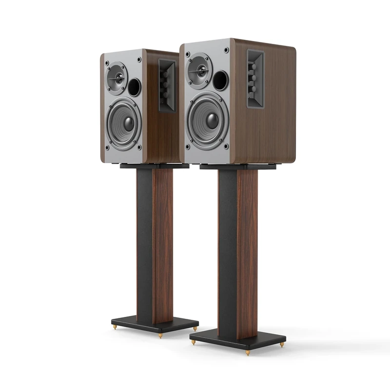 Turosur Wood Speaker Stand 24 inch(60cm) 1Pair Universal Floor Speaker Stands Surround Sound Speaker Stands for Home Theater with Sand Filling Function