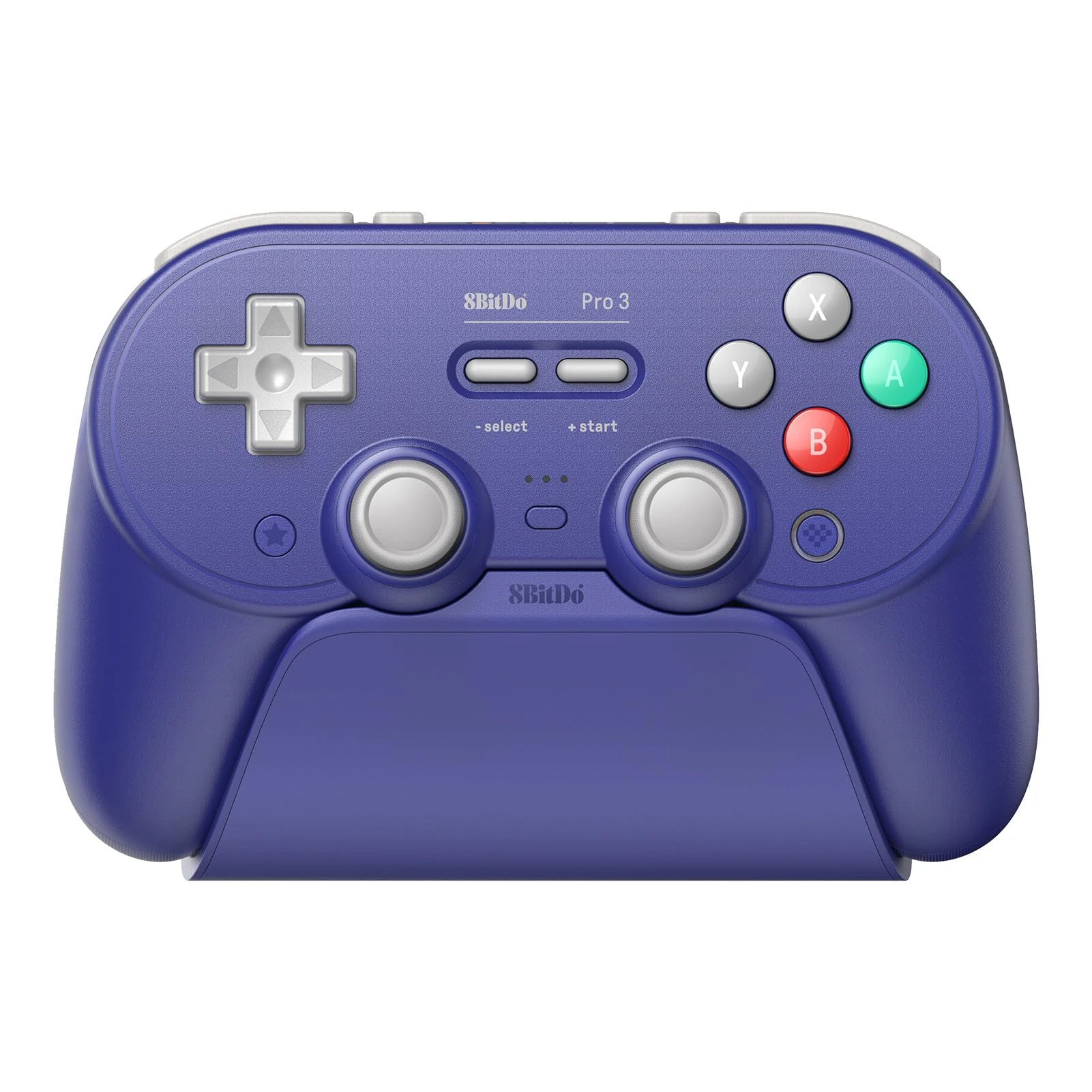 8Bitdo Pro 3 Bluetooth Controller for Switch/Switch 2 – TMR Joysticks, Swappable ABXY Buttons, Pro Back Buttons, Charging Dock, Hall Effect Triggers, for Windows, Apple, SteamOS, Android - Purple