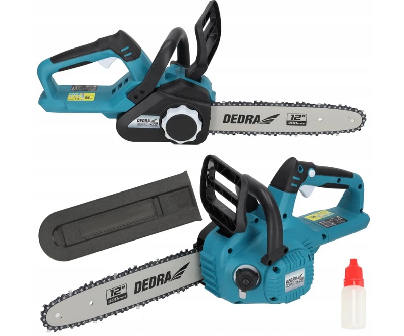 DEDRA SAS+All DED7183 Cordless Chainsaw 12 Inch 18 V Guide Rail 12 Inch Automatic Chain Lubricating Brushless Motor Semi Chisel Teeth with Safety Brake No Battery/Charger