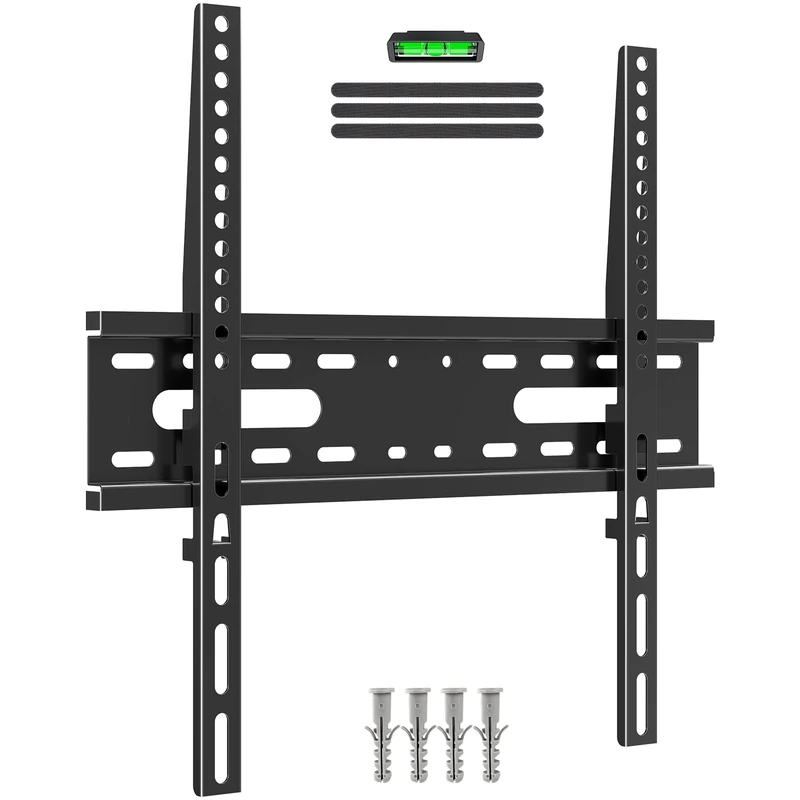 MOUNTUP Ultra Slim TV Wall Bracket for 26-60 inch Flat&Curved TV, Low Profile Wall Mount 23mm from Wall up to 45 KG, with Max VESA 400X400mm, EU0082-F