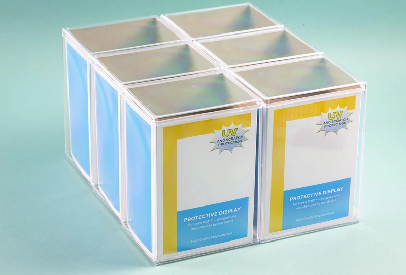HEO - Protective Case for Funko POP!™ Figures (Pack of 6) Display Cases Made of Clear Polycarbonate!