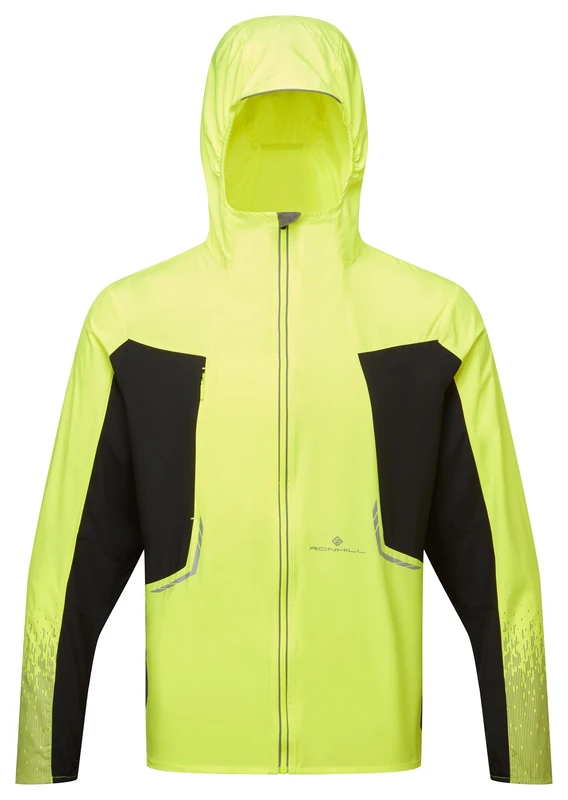 Ronhill Running, Men's Tech Reflect Jacket, Fluo Yellow/Black/Reflect, S