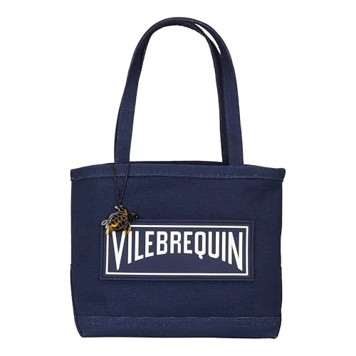 Vilebrequin, Canvas Marine Beach Bag, T.U., Navy
