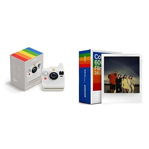 Polaroid - Now Gen3 - Instant Camera + Triple Colour Pack (24 photos) - White