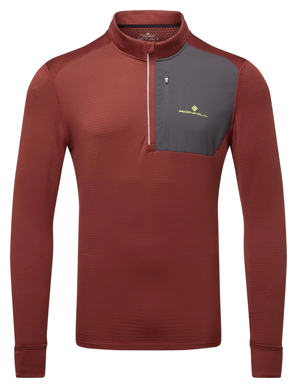 Ronhill Running, Men's Tech Winter 1/2 Zip, Chestnut/Oxide, S