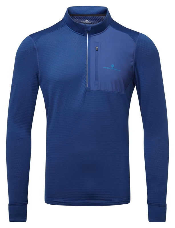 Ronhill Running, Men's Tech Winter 1/2 Zip, Ocean/Electric Blue, S