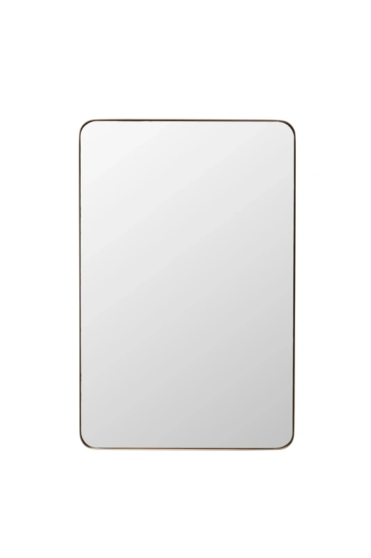 KARE Design Wall Mirror Simply, Gold, Dressing Mirror with Metal Frame, Luxury, Room Decoration, Decorative Modern Home Decor for Living Room, Bedroom, 90x60 cm