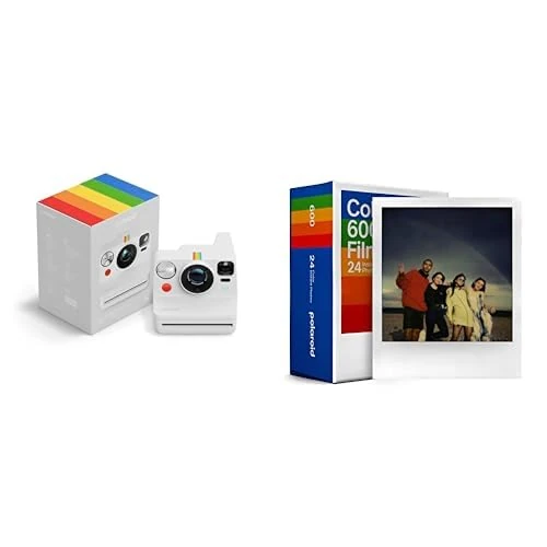 Polaroid - Now+ Gen3 - Instant Camera + Triple Colour Pack (24 photos) - White