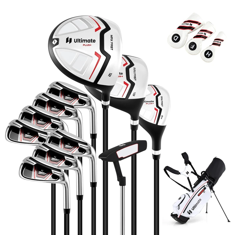 FANTASK 15 Piece Ladies Golf Club Set Red