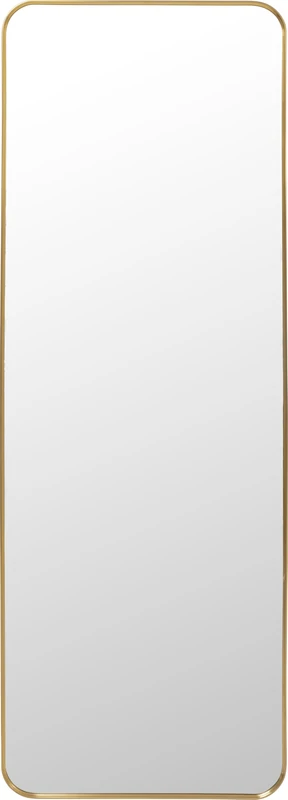 Kare Design Wall Mirror Simply, Gold, Full Length, Dressing Mirror with Metal Frame, Luxury, Room Decoration, Decorative Modern Home Decor for Living Room, Bedroom, 200x70 cm