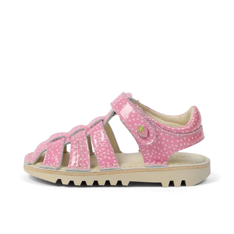 Kickers Unisex Kids Kick Fruit Patent Leather Open Toe Sandal, Pink, 10 UK - Image 1