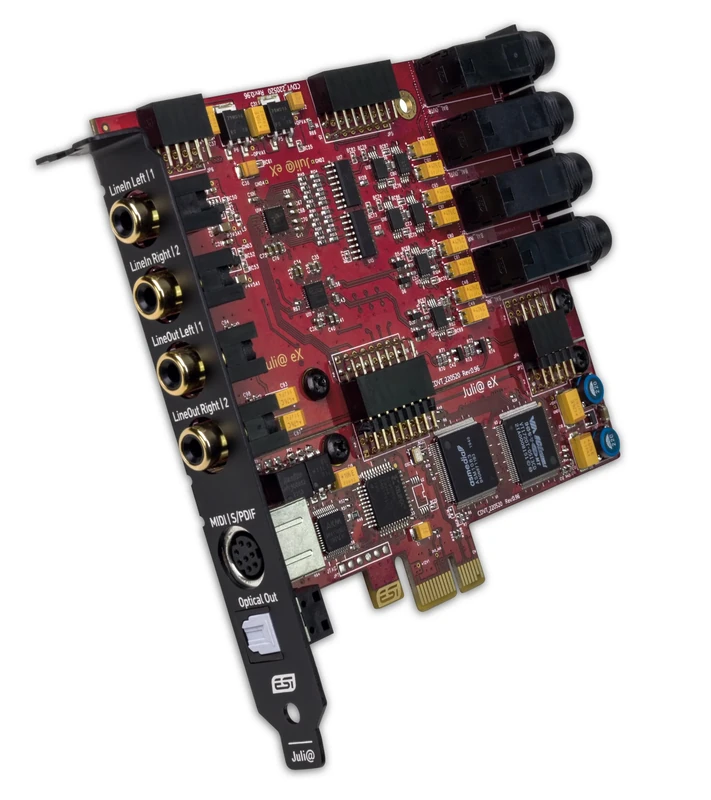 ESI Juli@ eX | 32-bit 192kH PCIe Audio Card with 4 Inputs/Outputs for Audio in the - Image 1