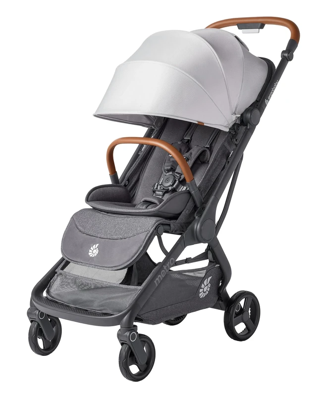 Ergobaby Metro 3 Deluxe Pushchair Buggy with Reclining Function, Baby Buggy from Birth to 22kg (0-4 Years), one-Hand fold and car seat Compatible, Pearl Grey