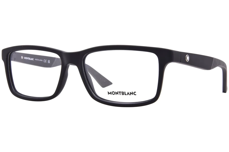 MONTBLANC Eyeglasses Black-black-transparent/Lens Height: 38,90 Lens Diagonal: 61,10 Shape Description: Rectangular/Squared