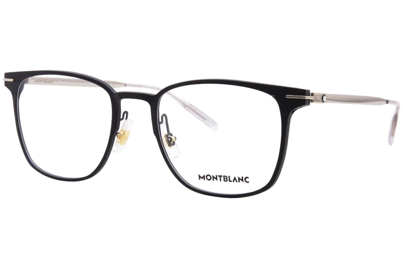 MONTBLANC Eyeglasses Black-gold-transparent/Lens Height: 42,70 Lens Diagonal: 57,60 Shape Description: Rectangular/Squared